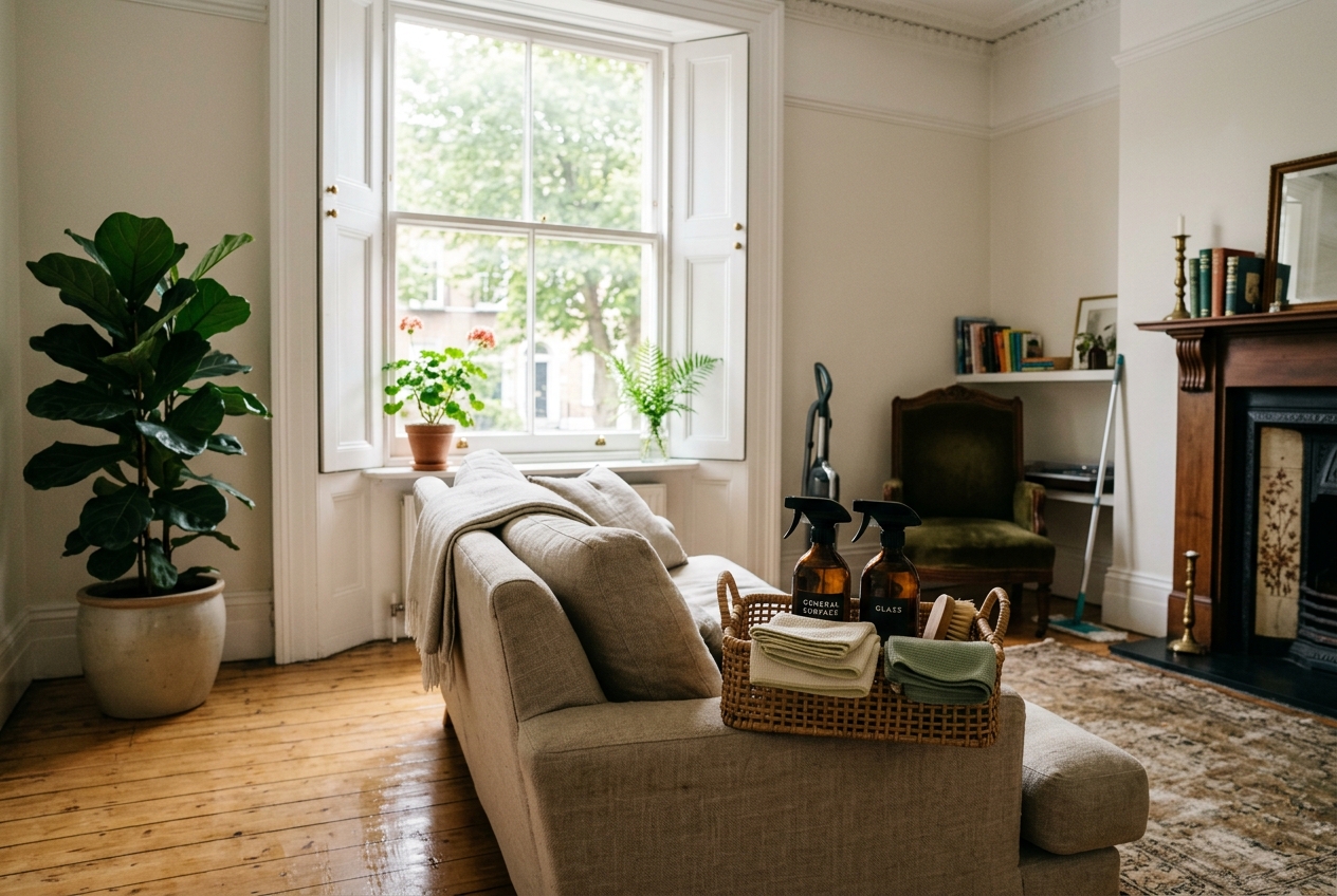 Illustration of regular home cleaning